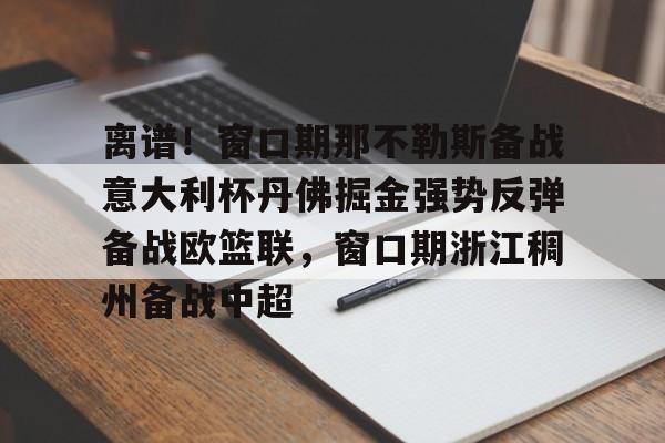欧宝体育入口-包含离谱！窗口期那不勒斯备战意大利杯丹佛掘金强势反弹备战欧篮联，窗口期浙江稠州备战中超的词条